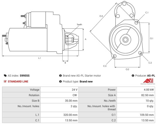 AS PL S9955S Starter