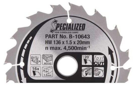 Makita Sagblad Hm 136x20mm 16t Bss501