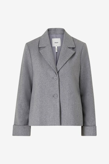 Object Jakke objNicole L/S Wool Jacket Grå