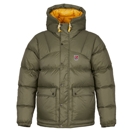 Fjellreven EXPEDITION DOWN LITE JACKET M GREEN-MUSTARD YELLOW
