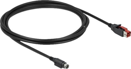 Delock Strømforsynt Usb Kabel Usb Pluspower 24 V Hann Til Power Mini Din Hann 24 V 5 M Svart