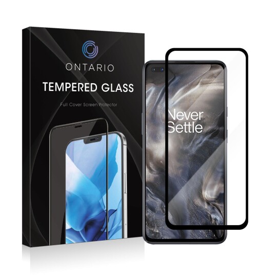 Ontario pansret glass OnePlus Nord Svart herdet glass
