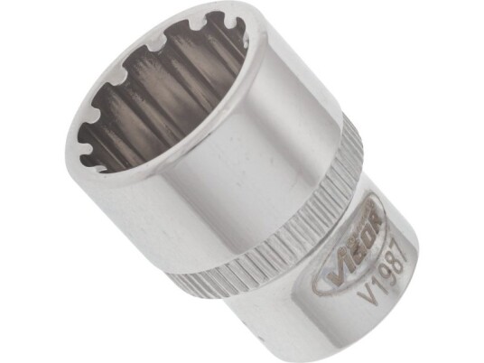Vigor V1987, Stikkontakt, 1/4", Imperisk, 1 Hoder, 14 Mm, 2,5 Cm