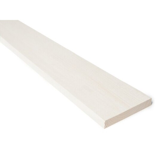Bergene Holm Kledning rektangulær grunnet gran 19x123 mm klasse 1 hvit