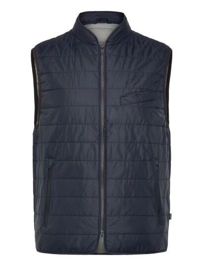 Lindbergh Black ?Light Padded Zip Through Vest   Navy   M