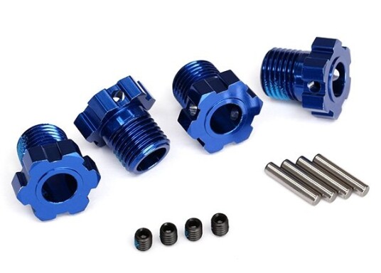 Traxxas TRX-8654 Wheel Hubs Splined 17mm Blue (4)