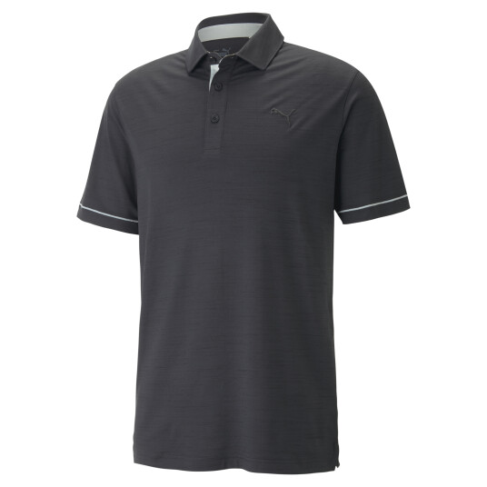 Puma Cloudspun Haystack Polo, poloskjorte golf herre S Puma Black Heather-h