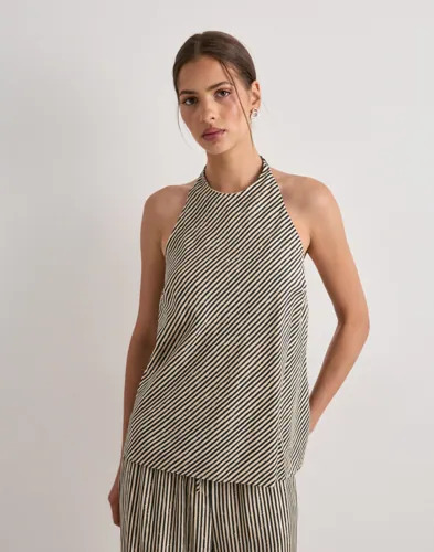 Only   Rutete/Stripete   Onlrosa Jeona Halter Top Wvn