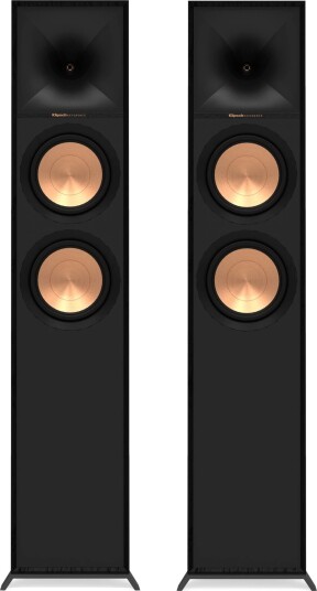 Klipsch R-600F Reference, sort, pr par gulvhøyttaler, 2 stk 6,5", Tractrix horn