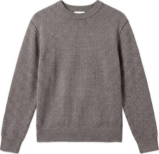 Calvin Klein Ls Cotton Wool Dotted Stitch Cre Grey L