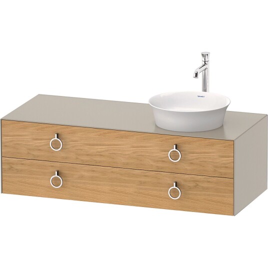 Duravit White Tulip Servantskap 2 skuf. 130x55x40,8 cm Eik/Taupe Matt