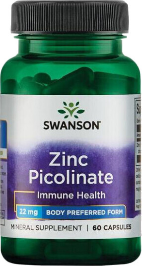 Swanson Zinc Picolinate - 22 Mg - 60 Kapsler
