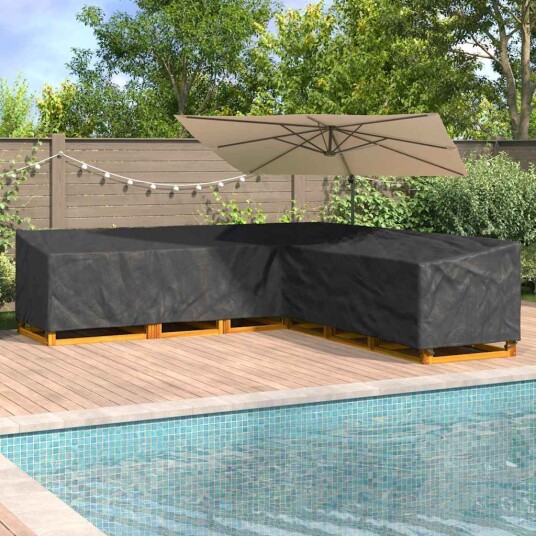  Trekk til utemøbler Svart 300 x 300 x 80 cm 210D Oxford Stoff