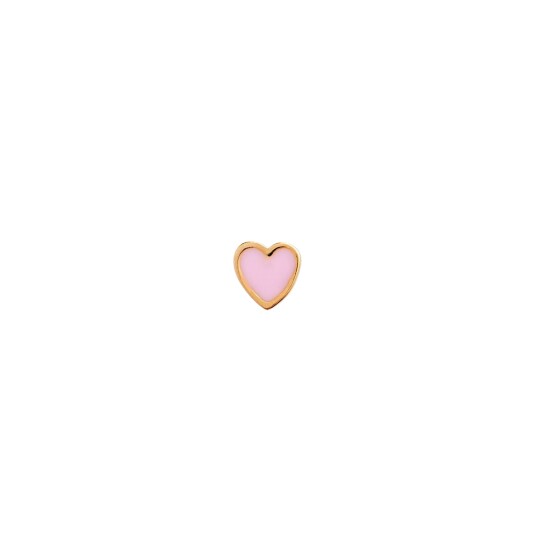 Petit Love Heart Earstick Light Pink Forgylt-Sølv Sterling 925 Onesize
