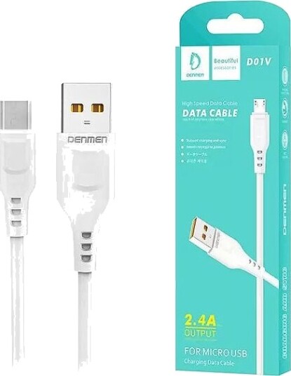 Usb-Kabel Denmen Usb-A Til Microusb 1 M Hvit 29345 Usb-Kabel Denmen Usb-A Til Microusb 1 M Hvit 29345