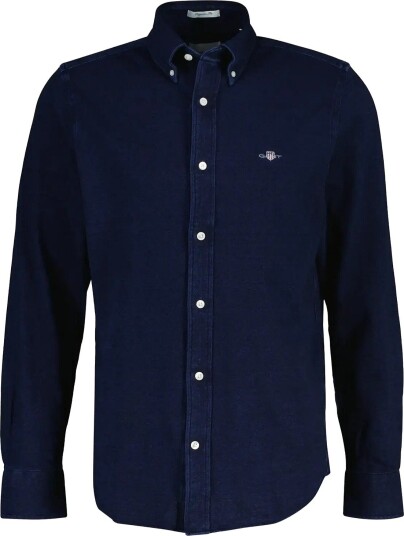 Gant Reg Indigo Pique Jersey Shirt DARK BLUE XL