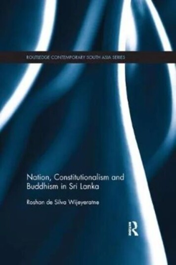 Nation, Constitutionalism And Buddhism In Sri Lanka Av Roshan De Silva Wijeyeratne