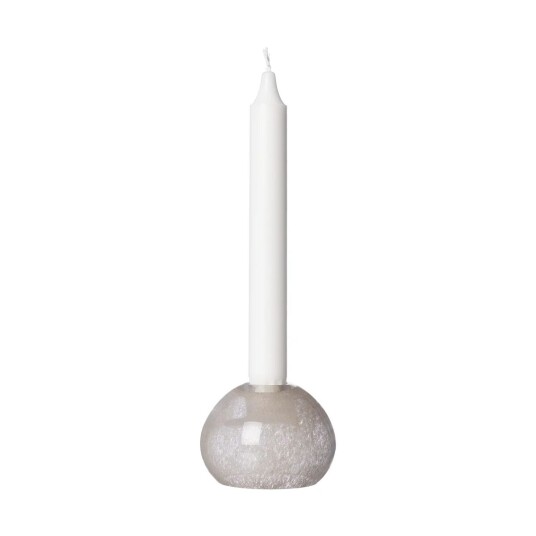Ernst lysestake glass Ø 9 cm Beige