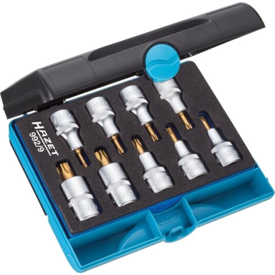 Hazet 992/9, 9 Stykker, Torx, T60, T20, T25, T27, T30, T40, T45, T50, T55, 185 Mm, 165 Mm, 153 Mm