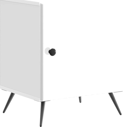  Nattbordskap Høgglans hvit 43 x 34,5 x 50 cm Konstruert tre