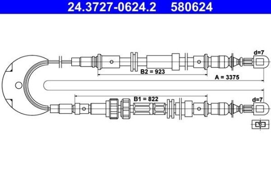 Bremsewire ATE 24.3727 0624.2