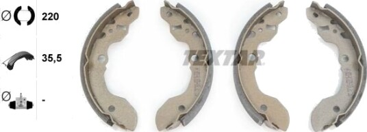 Bremsesko sett TEXTAR 91046200