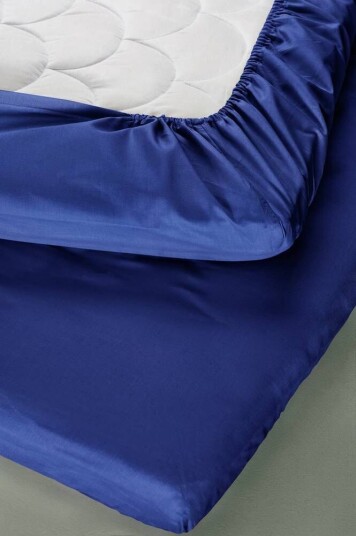 Jotex ZACK BABY dra-på-laken vogn/vugge 40x90 cm - økologisk Blå 1673029-09-398 1673029-07-398