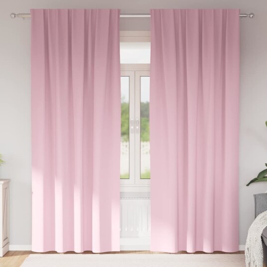  Gardiner med gardiner 2 pcs Baby rosa Polyester