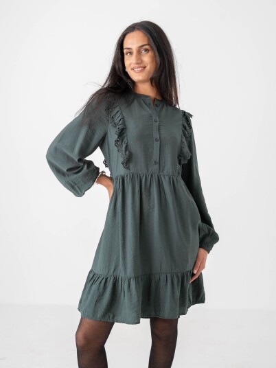 B.YOUNG Janva Frill Short Dress Grønn 38