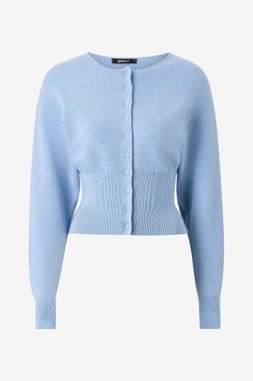 Gina Tricot   Kardigan Shaped Knitted   Blå