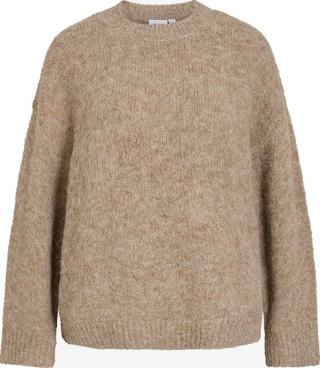 Vila Genser Vibows L/S O Neck Knit Brun