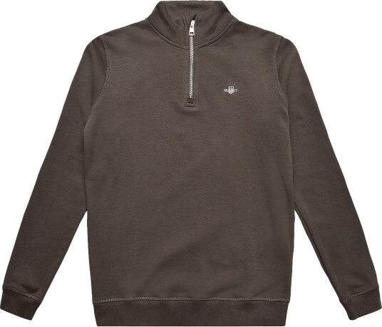 Gant Kids Shield Half Zip Sweatshirt   SHADOW BROWN   134