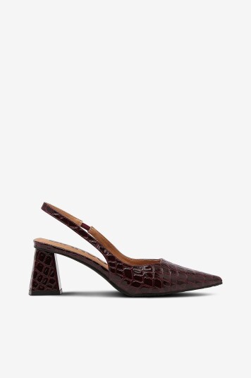 Bianco Pumps biaMaralyn Slingback Croco Patent Rød Bianco Pumps biaMaralyn Slingback Croco Patent Rød