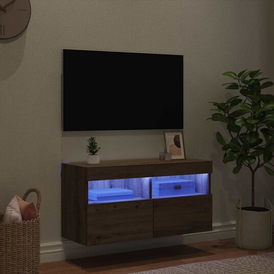 TV Veggskap Artisan Eik 80 x 30 x 40 cm Konstruert tre
