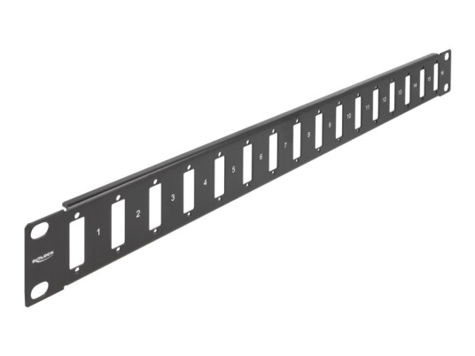 Delock 19? Panel For Adapter Med Skrukobling 16 Port Sort