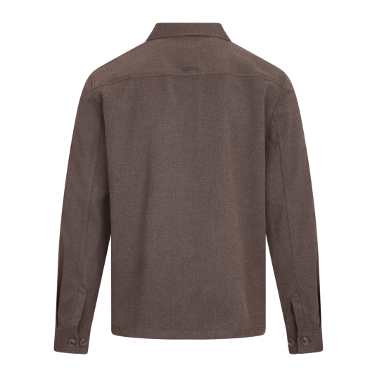Argus Overshirt Brown S Flannel Zip Overshirt