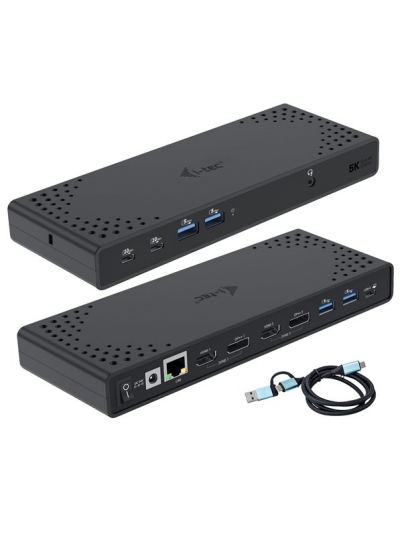 I-Tec USB 3.0 / USB-C / Thunderbolt 3 Dual Display Docking Station Gen2 + Power Delivery 100W