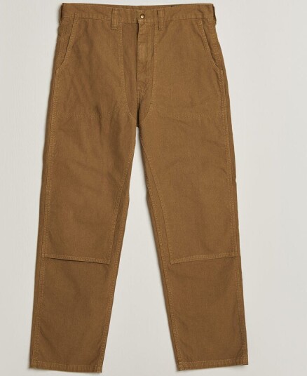 orSlow Double Knee Work Trousers Brown