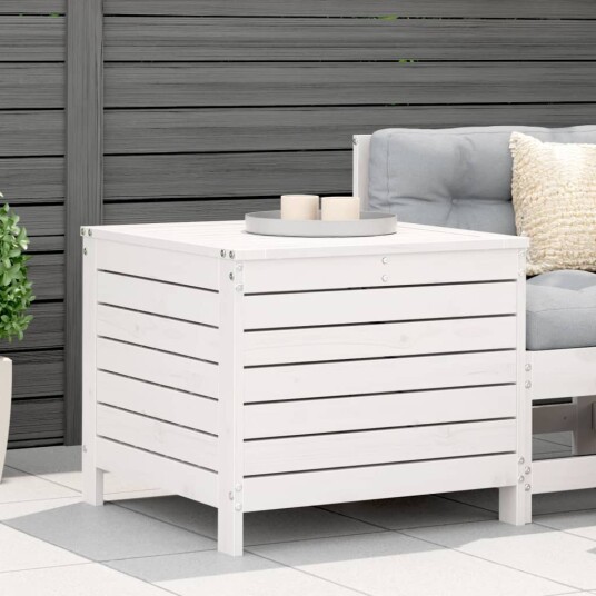 Hagefotskammel hvit 62x63,5x53,5 cm heltre furu 844904 Hagefotskammel hvit 62x63,5x53,5 cm heltre furu 844904