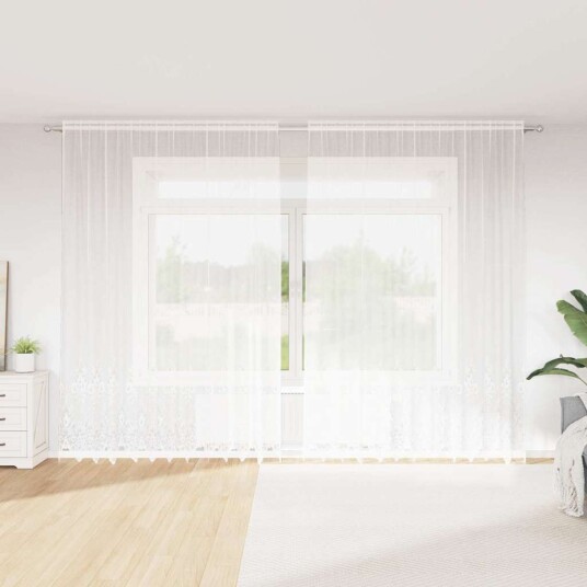  Gardiner med gardiner Hvit 500x100cm Polyester