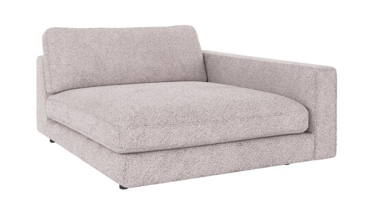 Rowico Home Duncan 1,5 seters sjeselong H Lys grå Anna 15 129 x 150 x 78 cm Grå