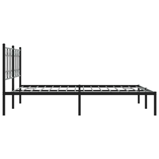Sengeramme i metall med hodegavl svart 160x200 cm 8721102643941