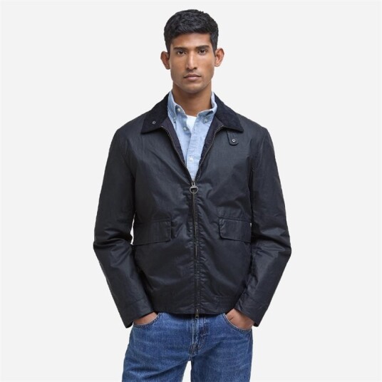 Barbour Newbury Waxed Jacket Navy