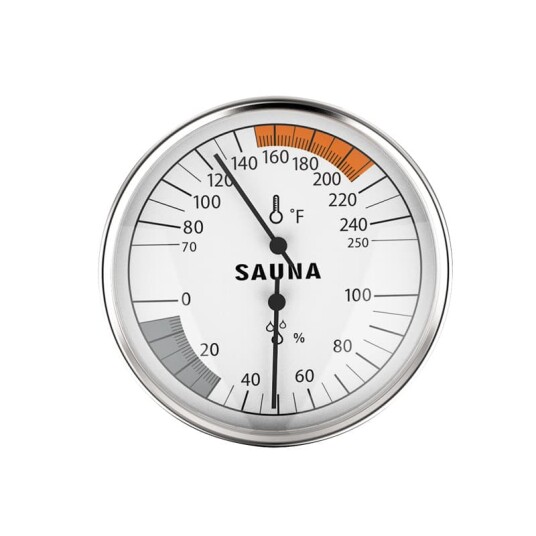 INF Badstutermometer Og Hygrometer Fahrenheit