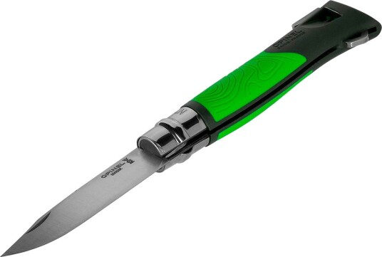 Opinel No. 12 Explore Turkniv med fløyte/ildstål Grønn