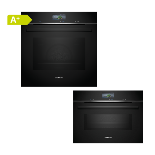 Siemens Hb776g3b1s + Cm736g1b1 Innbyggingsovn Svart Siemens Hb776g3b1s + Cm736g1b1 Innbyggingsovn Svart