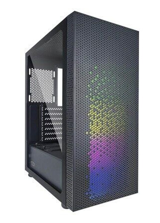 AZZA Celesta 340 Midi Tower ATX Kabinett med Herdet Glass Svart