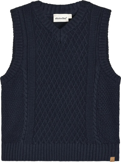 Minymo Vest Knit   Navy   104