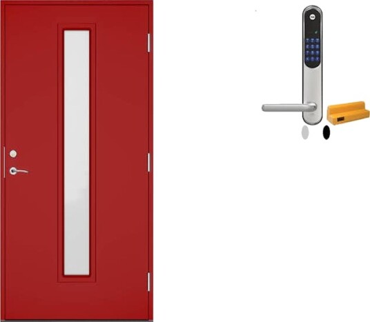 Ytterdør Swedoor Clever-Line+ Abisko med Yale Doorman Classic Home