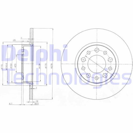 Bremseskive DELPHI BG3994